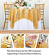 ShinyBeauty Sequin Tablecloth-Gold Sequin Table Overlay and Sequin Tablecloth/Linen for Wedding/Party/Event/Decoration-Gold (36inx36in)...