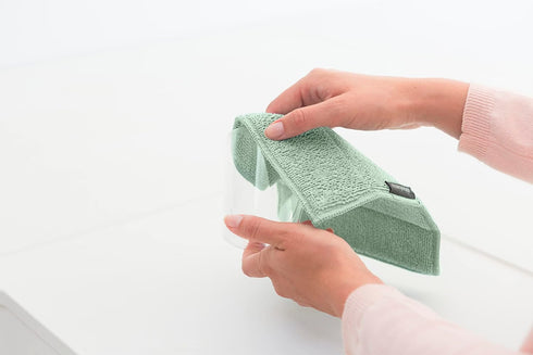 Brabantia x3 Microfiber Cleaning Pads (Dark Gray, Light Gray, Jade Green) Absorbent Spongy Hygenic Pads for Kitchen Washing, Drying, Counters, Mir...