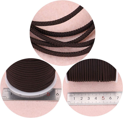 Braided Nylon Twine Cord Thread String for Necklace Bracelet Jewelry Making Crafting Accessories (2.8mm-65feet, Coffee)...
