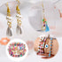 LET'S BEADING Flat Round Clay Beads Kit with Pearl Beads Letter Beads Enamel Charms Fruit Beads Tassels Copper Wires Jewelry Findings for Bracelet...