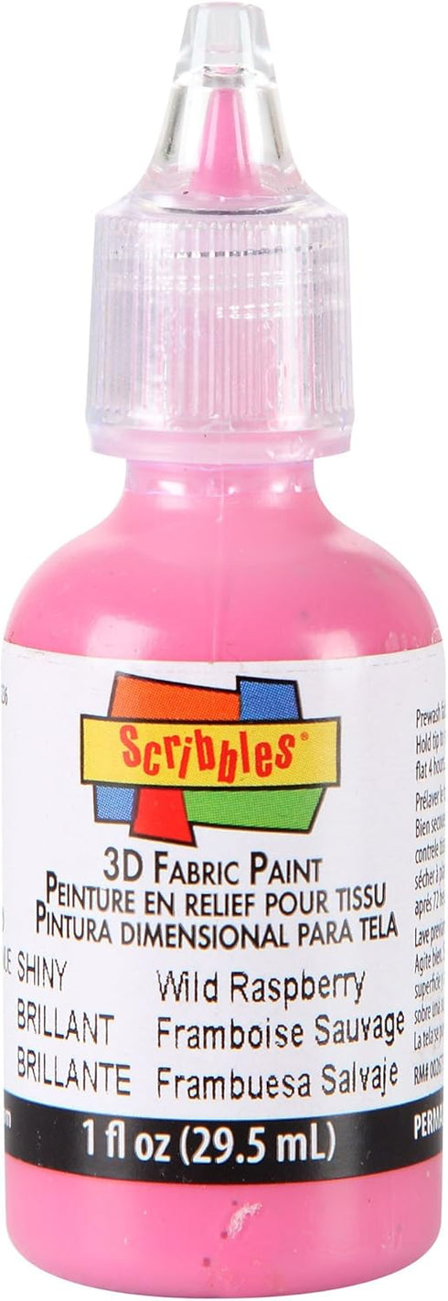 Scribbles Shiny 3D Fabric Paint, Pink, 1 Oz...