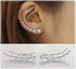 Earring for Women Cartilage 7 Crystals Ear Cuffs Hoop Climber S925 Sterling Silver Earrings with Cubic Zirconia CZ Hypoallergenic Piercing Gifts f...