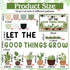 ZOiiWA Summer Potted Plant Bulletin Board Set Summer Greenery Classroom Bulletin Board Decoration Motivational Plant Cutouts Let The Good Things G...