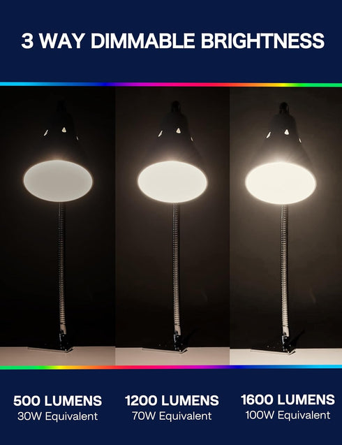 3 Way LED Light Bulbs, 3 Way Light Bulbs 30 70 100W Equivalent, Natural White 4000K Three Way A19 Light Bulbs, E26 Medium Base, 3-Way Light Bulbs ...