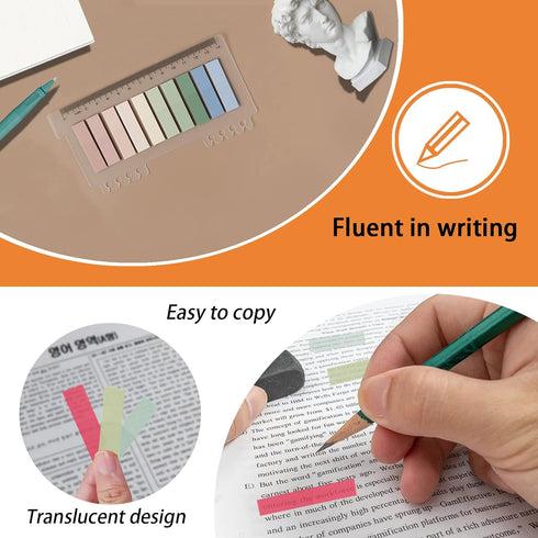Sticky Tabs 800pcs Strip Index Tabs Page Markers Book Tabs Note Tabs Colorful Tabs Page Tabs Book Flags Writable Page Sticky Notes for Page Markin...