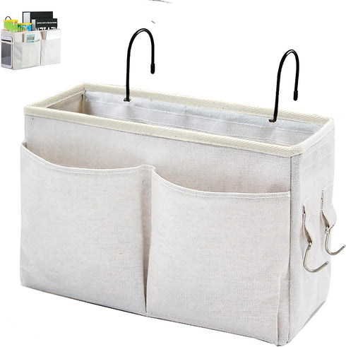 Bedside Caddy Organizer/Bedside Hanging Storage Bag Multi-Function Caddy for Bunk bed Hospital Beds Dorm Bed Rails, Holders Books Glasses Phones M...