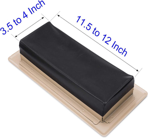 Rubber Vent Cover, 4 x 12 Inch, 3-Pack, DOES NOT include metal vent, Stops Airflow (additional sizes available)