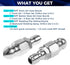 Sewer Jetter Nozzle for Pressure Washer, 2 Sets Pressure Washer Sewer Jetter Nozzle with Stainless Steel, 1/4'' Quick Connector 5000 PSI...