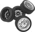 OD 2.55" Rubber Tires & Plastic Wheel Rims 12mm Hex Hub Compatible with HSP Tamiya HPI Kyosho Redcat ExceedRC 1/10 On-Road Touring Car,WLtoys 1/14...