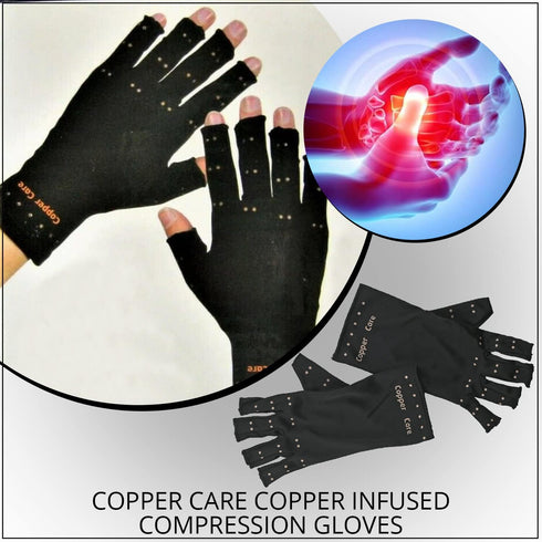 Copper Care Copper Infused Compression Gloves Large, XLarge, XXLarge (One Pair)...