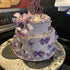 GEORLD Edible Wafer Paper Butterflies Set of 48 Purple Cake Decorations, Cupcake Topper...