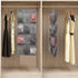 Dual Sided Hanging Shoe Organizer for Closet with Rotating Hanger Hanging Shoe Rack Holder with 24 Large Pockets (Grey-Mesh Pockets)...