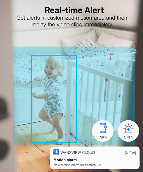 GALAYOU Indoor Security Camera 2K, Pet Camera, 360 Degree WiFi Home Security Camera for Baby/Elder/Nanny with Night Vision, Siren, 24/7 SD Card St...