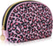 Small Pink Leopard Makeup Bag Half Moon Leopard Print Cosmetic Bag Portable Makeup Pouch Bag for Purse...