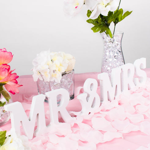 Super Z Outlet White Wooden Mr and Mrs Signs Wedding Present for Party Table Top Dinner Decoration, Display Stand Figures, Home Wall...