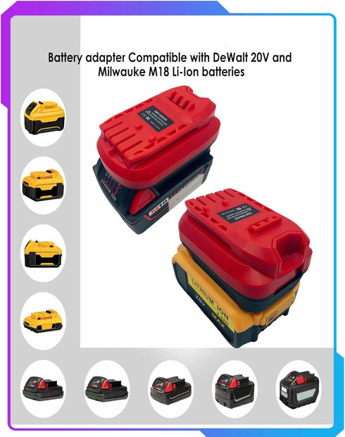 Alian Battery Adapter for Craftsman 20V (NOT C3 19.2 Volt) Cordless Tools,Adaptor for DeWalt 20V for Milwaukee 18V Li-on Battery Convert to for Cr...