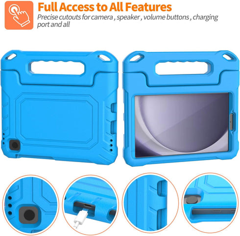 Kids Case for Samsung Galaxy Tab A9 8.7 Inch 2023 (SM-X110/X115/X117) & Galaxy Tab A7 Lite 8.7 Inch 2021, Built-in Screen Protector, Shockproof Ha...