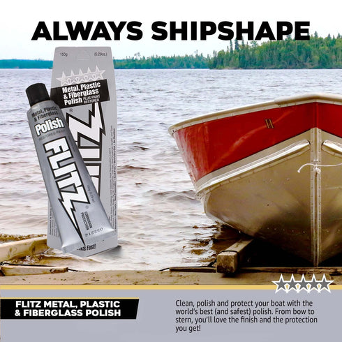 Flitz Multi-Purpose Metal Polish Paste - 5.29oz Tube of USA-Made Metal Scratch Remover - Works on Stainless Steel, Chrome, Aluminum, Plastic, Jewe...
