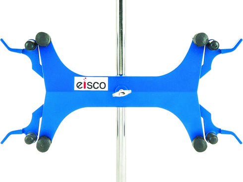 EISCO Double Sided Butterfly Style Burette/Tube Clamp - High Strength Alloy - Spring Loaded Jaws - 7/8" Width Capacity, Holds Burettes up to 100mL...