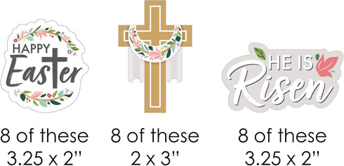 Big Dot of Happiness Religious Easter - DIY Shaped Christian Holiday Party Cut-Outs - 24 Count...