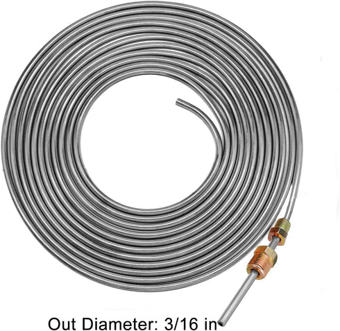MuHize 3/16 Brake Line - 25 ft Zinc-Coated Professional Brake Tube(2024 New), Roll 25 Ft. of 3/16 Rustproof Steel Tubing, Corrosion Protection...