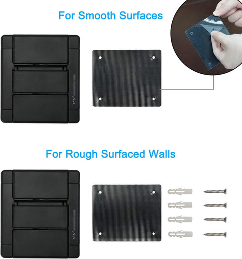 TFY Tissue Box Holder, Kitchen Wall Mount Compatible with Facial Tissues and Other Napkin Paper Boxes, Also Compatible with Other Devices-Black...