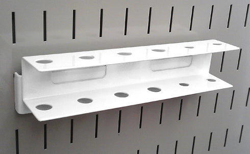 Wall Control Pegboard Screwdriver Holder Bracket Slotted Metal Pegboard Accessory Pegboard and Slotted Tool Board – White...