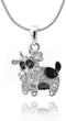 Crystal Black Spot Cow Necklace...
