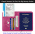Passport Holder Cover Wallet Travel Essentials RFID Blocking Leather Card Case International Must Haves Travel Accessories for Women Men(101#Purpl...