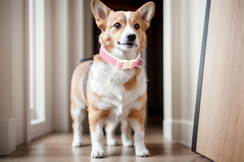 Breathable Cotton Dog Collar,Soft Padded,Cute Dog Collar,Heavy Duty Dog Collar,Adjustable for Small Medium Large Dog,Pink,Medium Size...