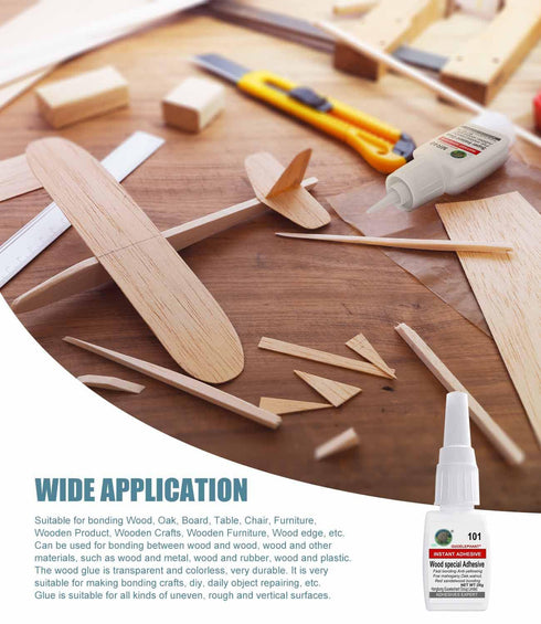 Wood Glue, Wood Adhesive, Instantly Strong Adhesive for bonding Wood, Instant Super Glue for Wood, Oak, Wooden Furniture, Wooden Product, Wooden C...