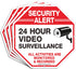 (4 Pack) "Security Alert, 24 Hour Video Surveillance, All Activities Monitored" Signs,10x10 Inches .040 Aluminum Reflective Warning Sign for Home ...