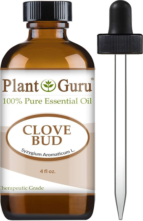 Clove Bud Essential Oil 4 oz 100% Pure Undiluted Therapeutic Grade for Aromatherapy Diffuser, Natural Remedies for Skin, Body, Hair. Great for DIY...