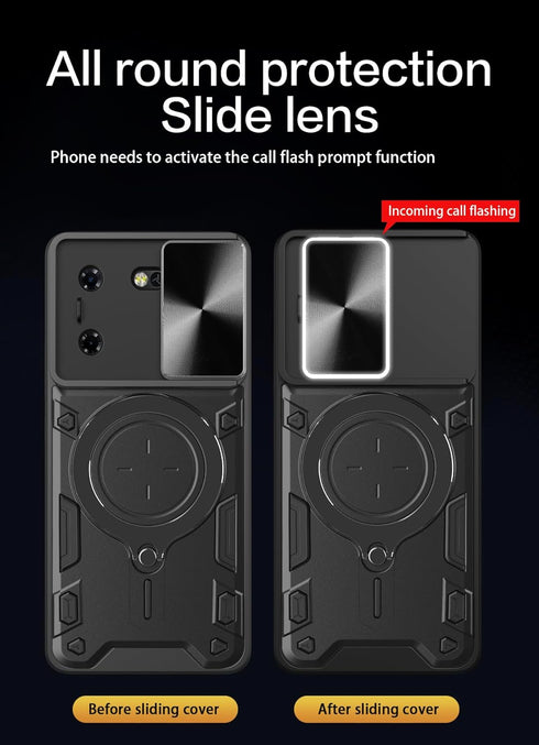 Case Compatible with Tecon Pova 5 Case,Case Compatible with Tecon Pova 5 NFC,with Slide Camera Lens Cover Case Compatible with Tecon Pova 5 LH7n C...