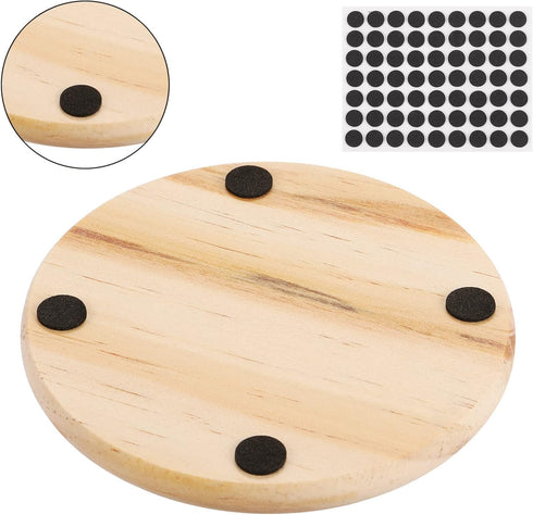 12 Pieces Unfinished Wood Coasters, GOH DODD 4 Inch Round Blank Wooden Coasters Crafts Coasters for DIY Architectural Models Drawing Painting Wood...