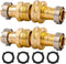 Garden Hose Repair Connector with Clamps, Fit for 3/4 Inch or 5/8 Inch Male and Female Garden Hose Fittings, 2 Set...