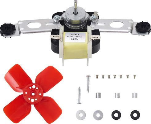 BlueStars 482731 Refrigerator Evaporator Fan Motor Kit - Compatible with Whirlpool Kenmore Refrigerators/Freezers - Replaces 0056801 1100473 PS376...