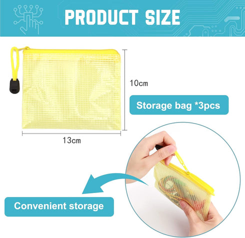 Sntieecr 3 Pack 42 PCS Electric Circuit Motor Kit with Organize Bags, Educational Montessori Learning Electric Circuit Kit Sets for Kids DIY STEM ...