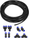 uxcell Pneumatic Air Hose Tubing Air Compressor Tube 4mm(5/32'') ID x 6mm(1/4'') OD x 10m/32.8Ft Pipe Black with Connect Fitting Kit...