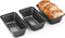 HONGBAKE Mini Loaf Pan for Baking Bread, 6 x 3.3 x 2 In Nonstick Small Banana Bread Tins Set of 3, Tiny Carbon Steel Meatloaf Pan - Dark Grey...