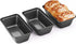 HONGBAKE Mini Loaf Pan for Baking Bread, 6 x 3.3 x 2 In Nonstick Small Banana Bread Tins Set of 3, Tiny Carbon Steel Meatloaf Pan - Dark Grey...