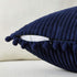 Fancy Homi Pack of 2 Corduroy Soft Decorative Throw Pillow Covers with Pom-poms, Solid Square Cushion Case Pillow Cases Set for Couch Sofa Bedroom...