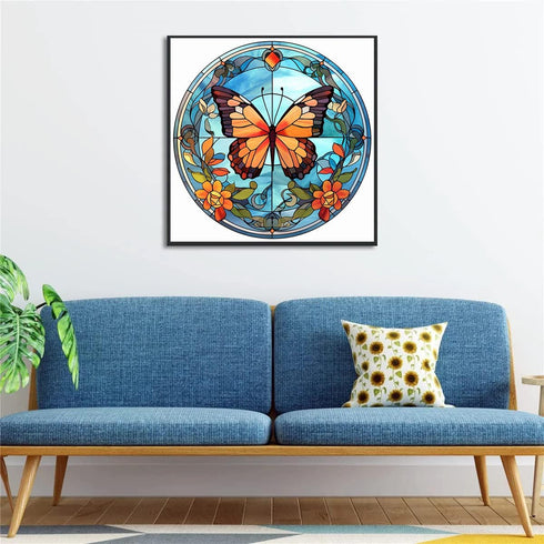VIGEGU Stamped Cross Stitch Kits for Adults Beginners,Butterfly Flowes Counted Cross Stitch Kits,DIY Embroidery Needlepoint Kits Home Decor 13.8X1...