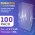 APQ Clear Gusseted Poly Bags, 4 x 2 x 10 Inch. Pack of 100 Gusseted Plastic Bags 1 Mil Thick for Favors with Open Top. Clear Plastic Bags for Pack...