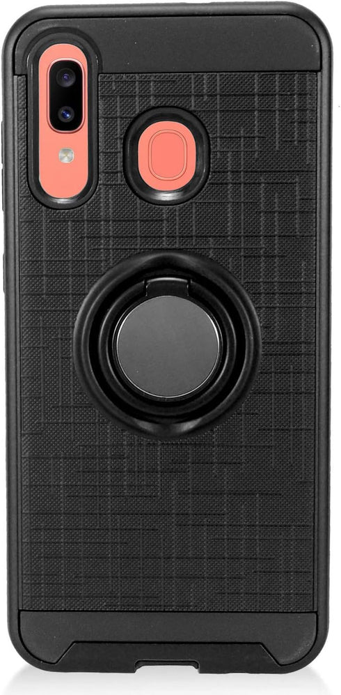 Z-GEN - Compatible with Samsung Galaxy A20, Galaxy A50 - Hybrid Phone Case w/Ring Stand - RS2 Black...