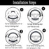 Cute Fluffy Steering Wheel Cover Set, Warm Soft Fur Fuzzy Steering Wheel Covers for Women/Girls,Universal 15 Inch 1 Set 8 Pcs Furry Car Accessorie...