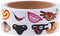 Lependor 600 Pcs Colorful Nose Stickers Labels & 600 Pcs Colorful Mouth Stickers Labels - (Two Rolls)...