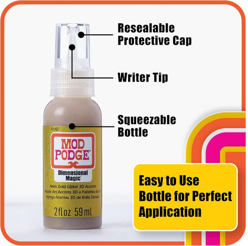 Mod Podge Glitter Dimensional Magic, 2 oz, Gold...