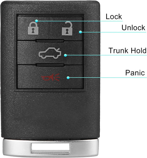 X AUTOHAUX OUC6000066 315MHz Replacement Keyless Entry Remote Car Key Fob for Cadillac STS 2008-2011 for Cadillac DTS 2008-2011 for Cadillac CTS 2...