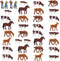 Farm Animals Figure Set,AN8706 36PCS 1:87 Well Painted Farm Animals Cows Horses Figures for HO Scale Model Train Scenery Layout Miniature Landscap...